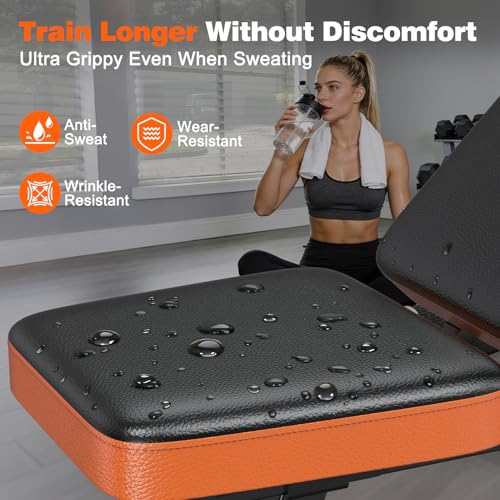 Image of Fostoy Adjustable Weight Bench with Barbell Rack & Incline Design