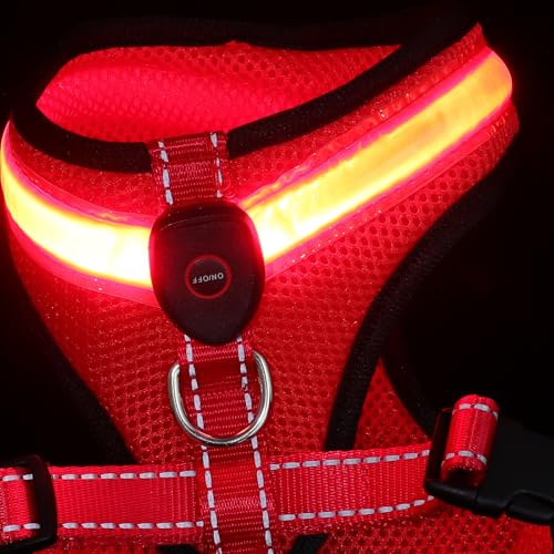 Chaleco LED para Perros con Luz Roja Recargable USB y Chaleco Transpirable TOVINANNA 8
