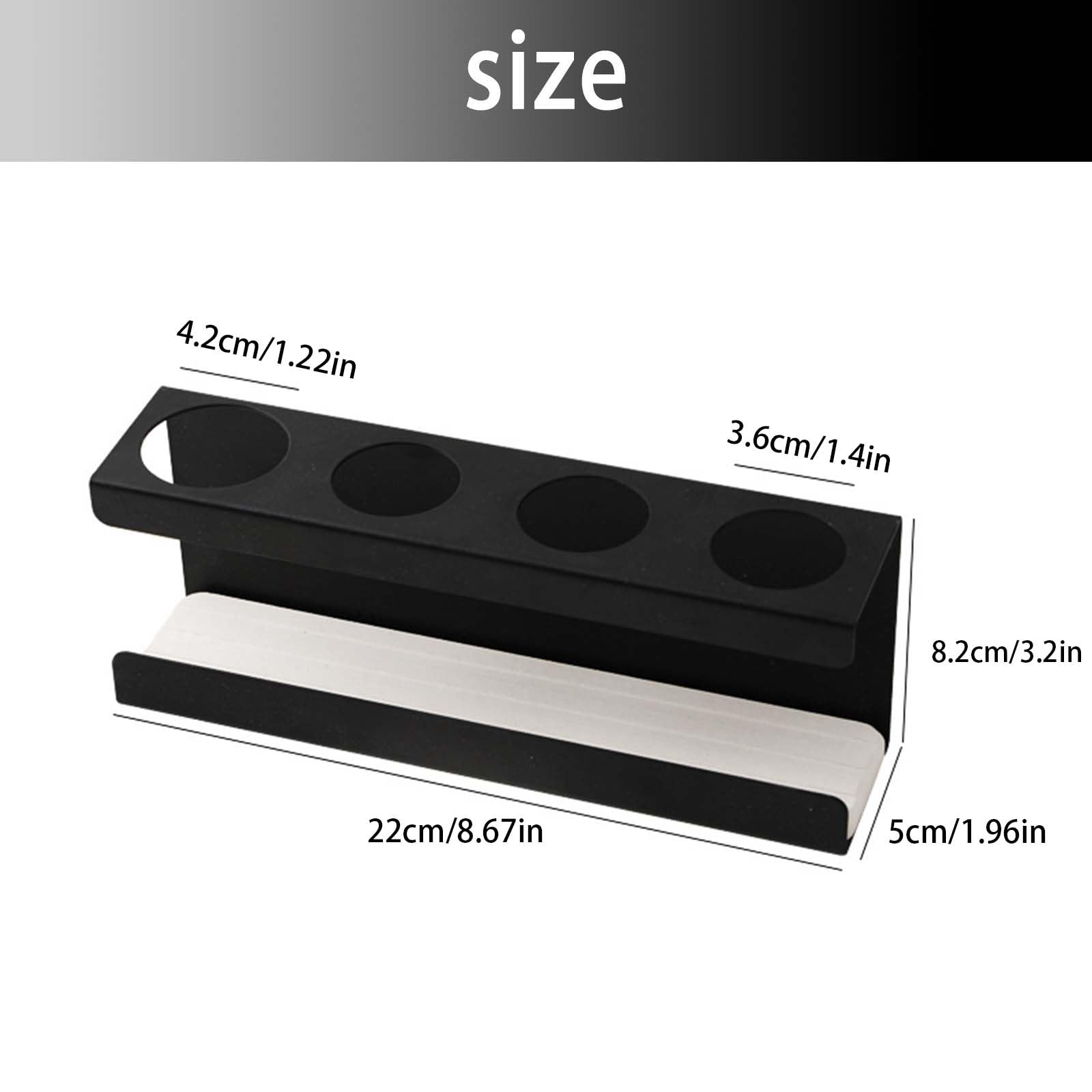 Porte Brosse à Dents Électrique Mural Sans Perçage - Acier Inox 2 Trous + Diatomite - Noir - Anti-Humidité