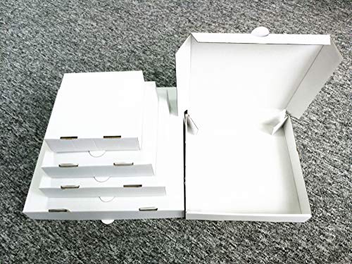 14" Premium White Corrugated Pizza Boxes Take Out Containers, Diy Decoration For Gift Box By Sai (10 Pack) (14" Length X 14" Width X 1.8" Depth) #TOP3