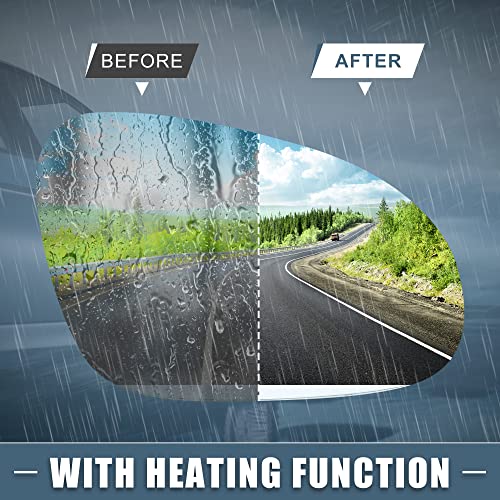 A Absopro Heated Mirror Glass With Backing Plate Right Side Car Exterior Mirror Replacement Glass For Volkswagen Passat 2005 2006 2007 2008 2009 2010 #TOP4