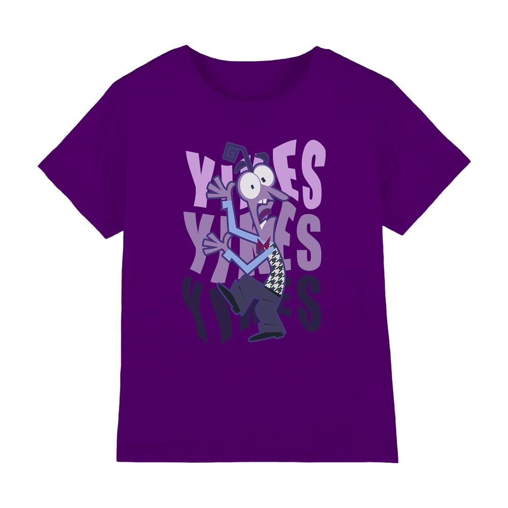 Inside Out 2 Fear Unisex Kids T Shirt, Purple, 12-13 Years