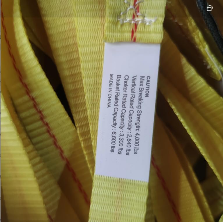 Miniatura 7 de Paquete de 2 correas de elevación de 1 x 6 pies, trabillas reforzadas de 1 pulgada y 6 pies, correa de protección de árboles de 8000 libras de