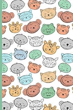 Paperback Kids Notebook: Cute Animals - Beautiful Design: 5.5" x 8.5" lined pages. Great for note-taking/Composition/Writing/Planning/Diary/Gift Book