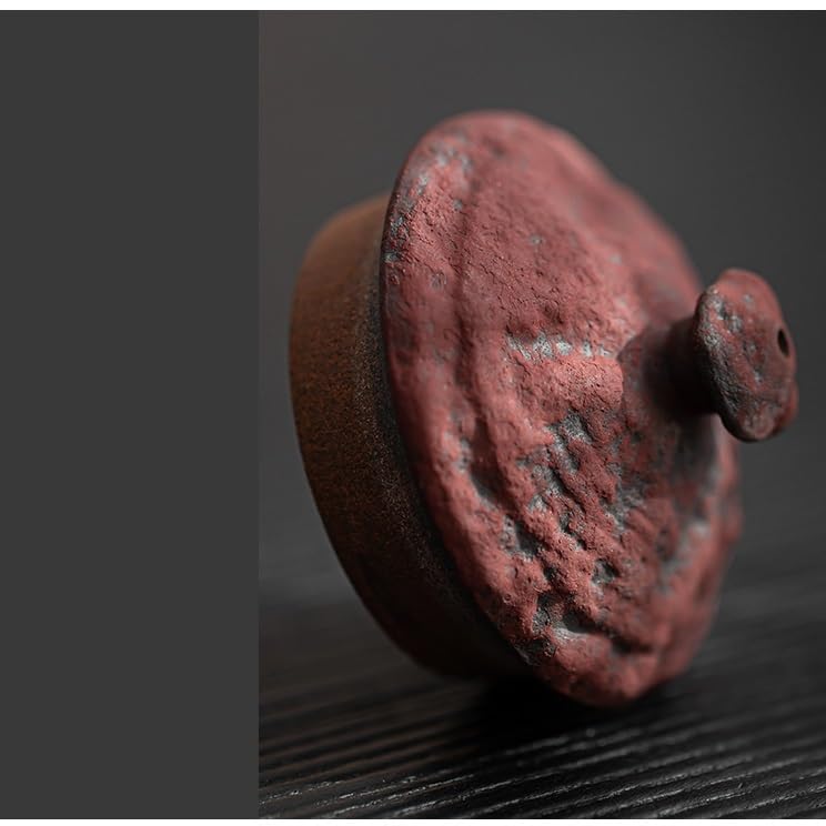 Teiera, set da tè da viaggio, teiera Teiera Vecchia roccia Fango Ceramica grezza Teiera impastata a mano Teiera retrò per uso domestico Teiera singola Teiera da tè Kung Fu Teiera impugnabile a mano