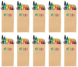 eBuyGB Sets of Colouring Wax Crayons - Kids Party Bag/Loot Toy Wedding Favour, Pack of 50