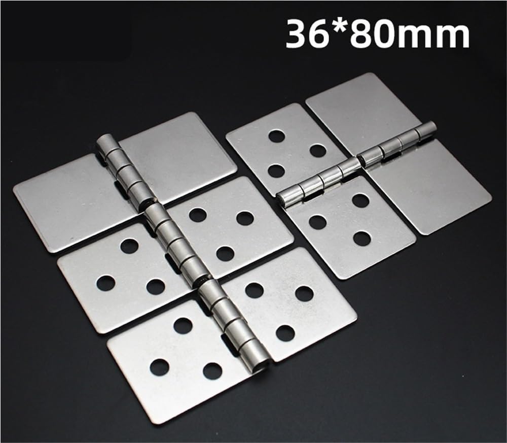 Multifunctional Stainless Steel Door Hinges Perforated Hinges Short Row Hinges Self Closing Door Hinges For Daily Life Hardware Furniture Cabinet Doors Tool Boxes Storage Boxes DIY Projects Etc(2mm)