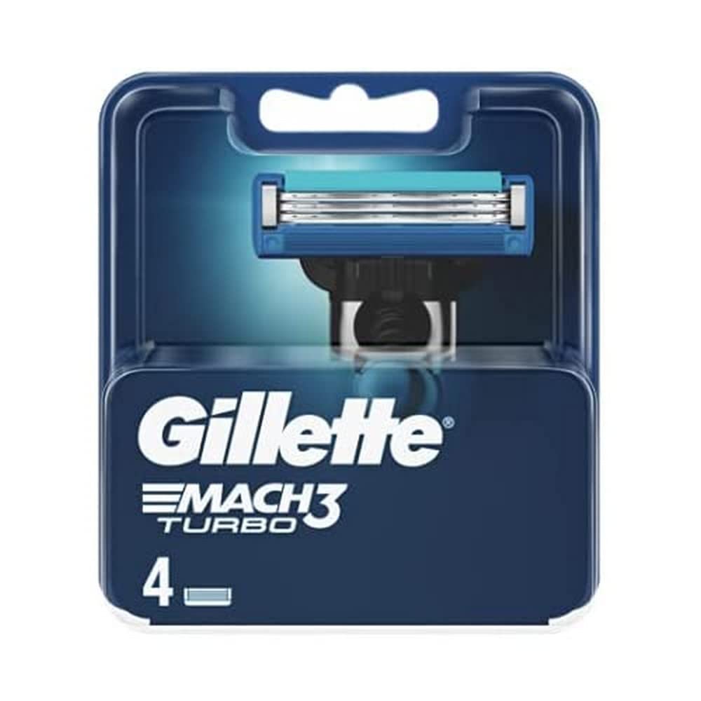 Gillette Mach3 Turbo Men's Razor Replacement Blade Designed with Precision Cut Steel to Last 15 Shaves per Sheet 4