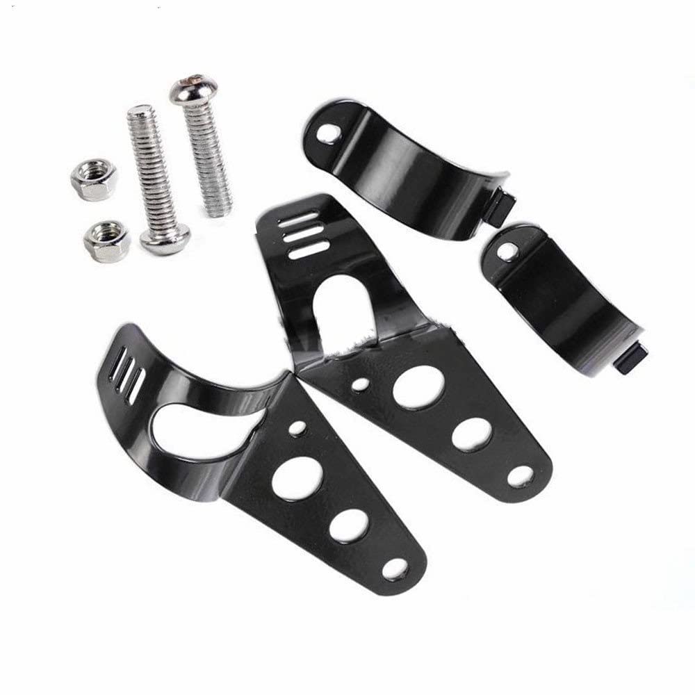 Headlights Schutzhülle 7 Zoll 7 "Universal Scheinwerfergehäuse Motorrad Scheinwerferabdeckung Montagehalterung Einstellbare Scheinwerferschale Leuchtturm Scheinwerfergitter(35-43mm)