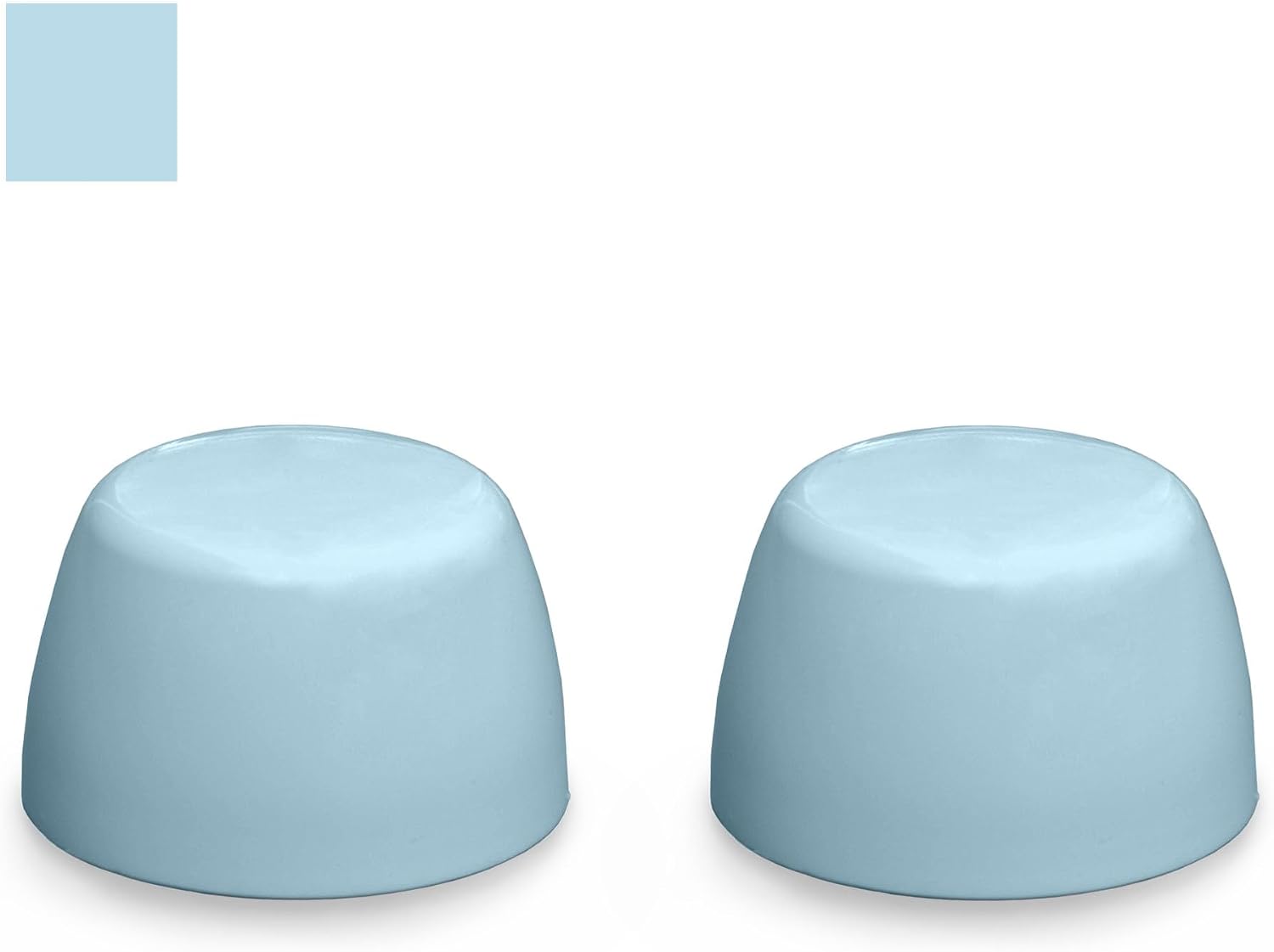 Replacement Plastic Toilet Bolt Caps to Match Crane Dresden Blue, Set of 2