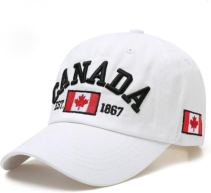 Casquette de Baseball Canada Unisexe – 100% Coton – Feuille d'Érable Brodée – Réglable – Casquette Sport et Loisirs pour Homme et Femme