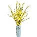 Sunm Boutique Fake Forsythia Branches, 3 Pcs Artificial Forsythia Stems 39.4 inch Artificial Orchids Flowers Silk Yellow Forsythia Long Stem Flowers for Home Wedding Office Indoor Outdoor Decor