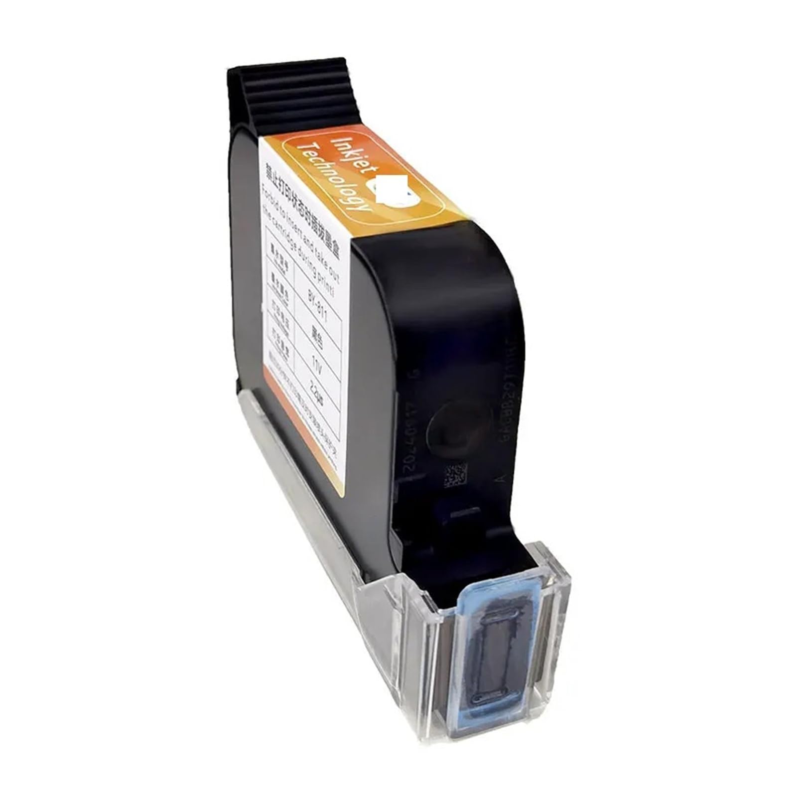 Cartuccia d'inchiostro solvente ad alta aderenza e ad asciugatura rapida da 25,4 mm adatta for stampante a getto d'inchiostro non crittografata Su Cartone, Legno(Black)
