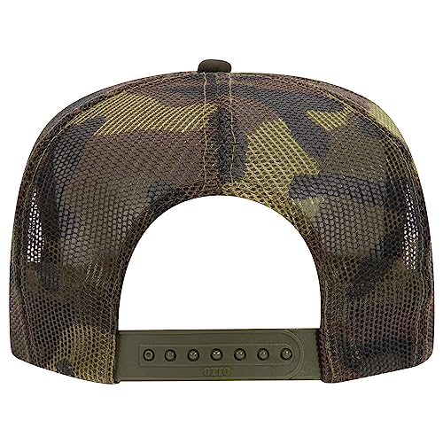 Image of The Vintage Year High Crown Foam Mesh Camouflage Trucker Hat Baseball Cap