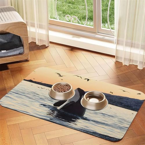 Tapis d'alimentation imperméable contre les éclaboussures de chiens et chats