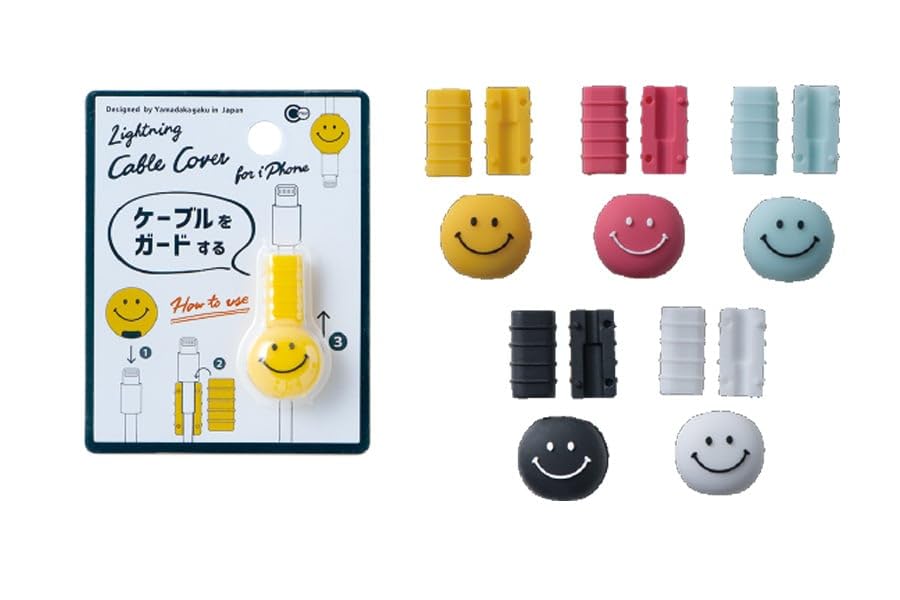 Amazon.co.jp: Lightningケーブルシリコンカバースマイル 【まとめ買い