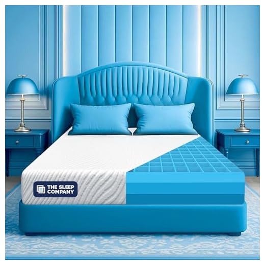 Top 10 Best Mattress in India | Best Memory Foam Latex Mattress In India 1 The Sleep Company SmartGRID Ortho 6 Inch Mattress King Size | Medium Firm Double bed Orthopedic Mattress Pain Relief | Patented Japanese SmartGRID Technology | AIHA Certified|78x72x6
