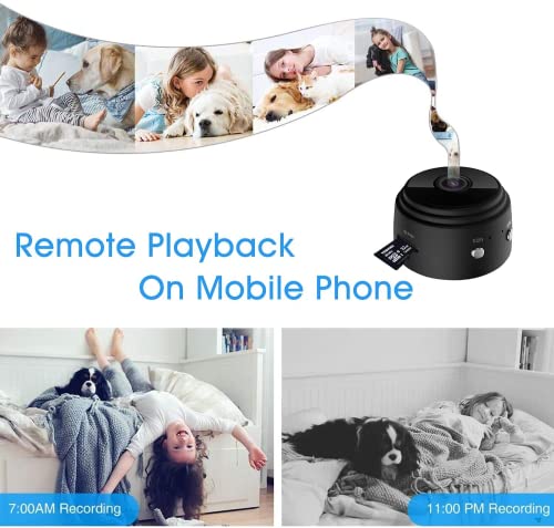 Image of Small Camera Spy Camera WiFi Home Security Camera Mini Hidden Camera Video Recorder Night Vision Live Feed Playback Phone App Control Nanny Cam Pet Camera