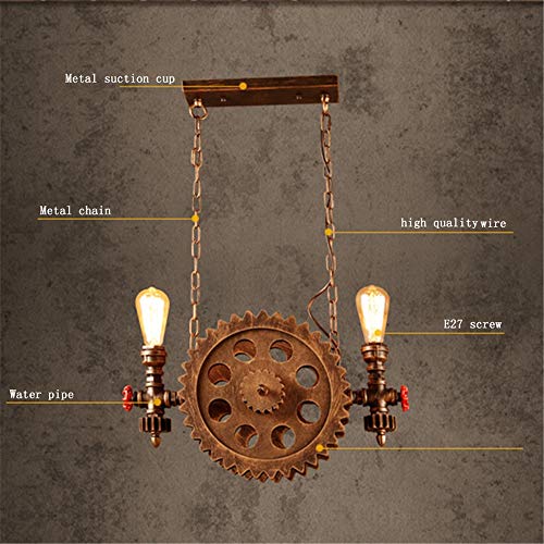 Rust fer antique plafonnier résistant pour éclairage salle café