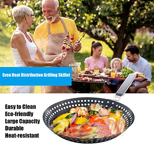 Frigideira antiaderente de metal com alça de madeira dobrável Grelha de panela de frigideira com fur