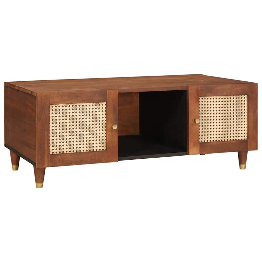 Table basse en bois de manguier massif 100cm de salon rectangulaire