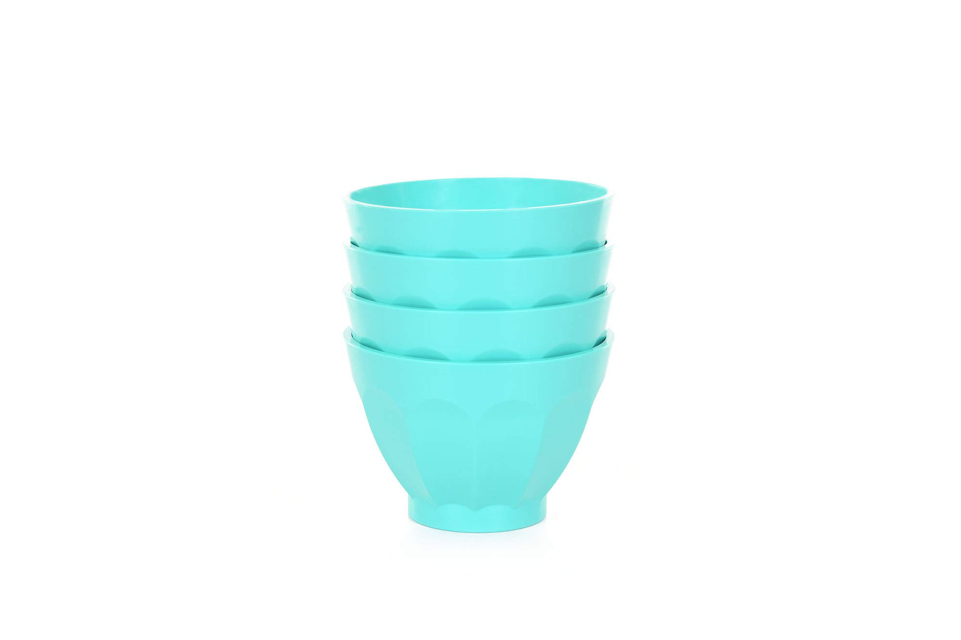 Mintra Home Unbreakable Bowls and Trays (Bold Collection), Teal, (Small Bowl 4pk - 250ml (8oz)