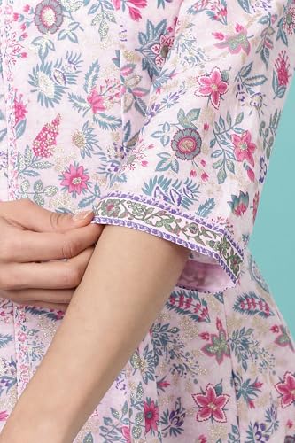 Image of W for Woman Women's Cotton Floral Regular Kurtas