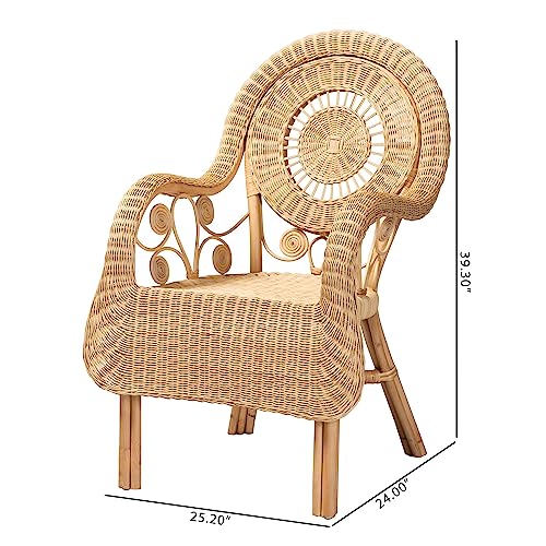 Sillón Natural Ratán Bohemio Moderno miniatura 3