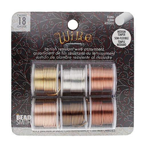 The Beadsmith Craft Wire Assortment, Tarnish-Resistant Copper Wire for Jewelry Making 6-Pack, 0.75-Inch Mini Spools - Image 2