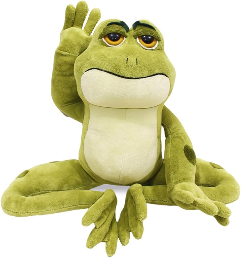 JynxtoyZeal Frog Plush Toy, Soft Frog Stuffed Animal, Animal Plush Dolls, Cuddly Frog Plushie Toys Gift for Kids -22cm