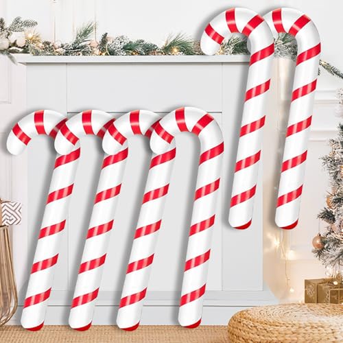 Bastones de Caramelo Inflables Navidad, 6 Piezas 90cm Bastones Caramelo Inflable Grande, Decoración Navidad Inflable, Bastón Caramelo Hinchable para Decoración Navideña Interior Exterior (90cm-6pcs) Bastones de Caramelo Inflables Navidad, 6 Piezas 90cm Bastones Caramelo Inflable Grande, Decoración Navidad Inflable, Bastón Caramelo Hinchable para Decoración Navideña Interior Exterior (90cm-6pcs)