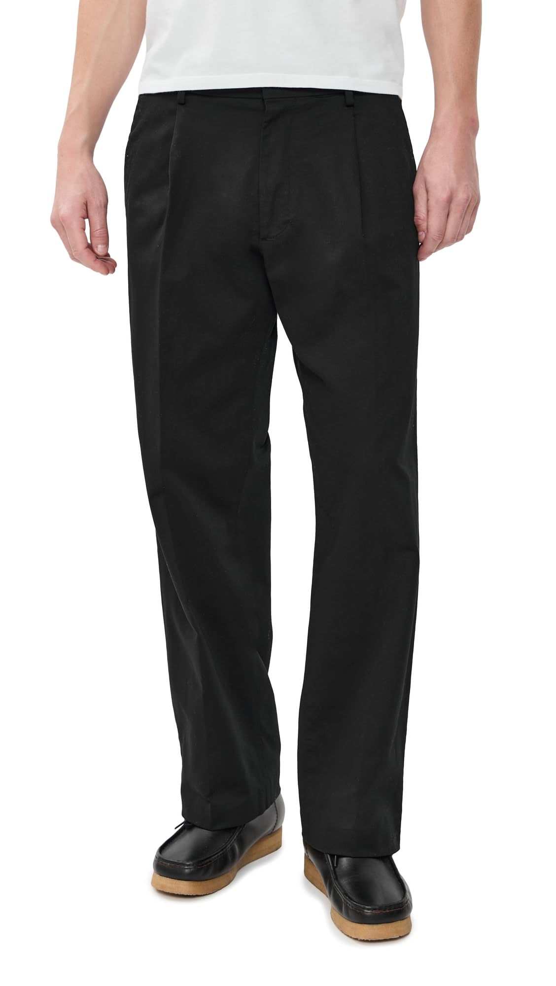 NN07 Mens Kaye Cotton Relaxed Pleated Trousers 32