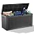 60 Gallon Deck Box,Resin Outdoor Storage Box with Lockable for Patio Furniture, Pool Accessories, Garden Tools, Waterproof Outside Storage Box, Black Pattern