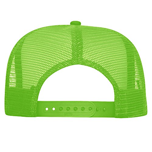 Image of OTTO Neon Polyester Foam Front 5 Panel High Crown Mesh Back Trucker Hat