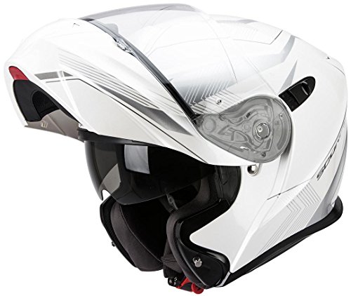 Scorpion EXO-920 Evo Solid 92-201-113-02 Casco Moto, Bianco/Argento, 54