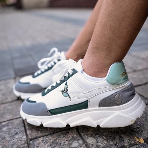 Image of SOLETHREADS Birdie Printed Sneaker for Women| Fashionable |Lightweight| Comfortable | Trendy | Lace-up | Cushioned Insole | Premium Casual Shoes for Women