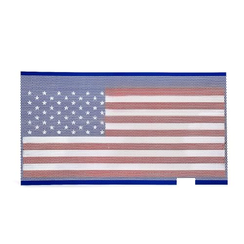 Xprite Grill Mesh Insert American Flag Matte Aluminum Alloy Mesh Grille Grid Compatible with 2007-2018 Jeep Wrangler JK JKU