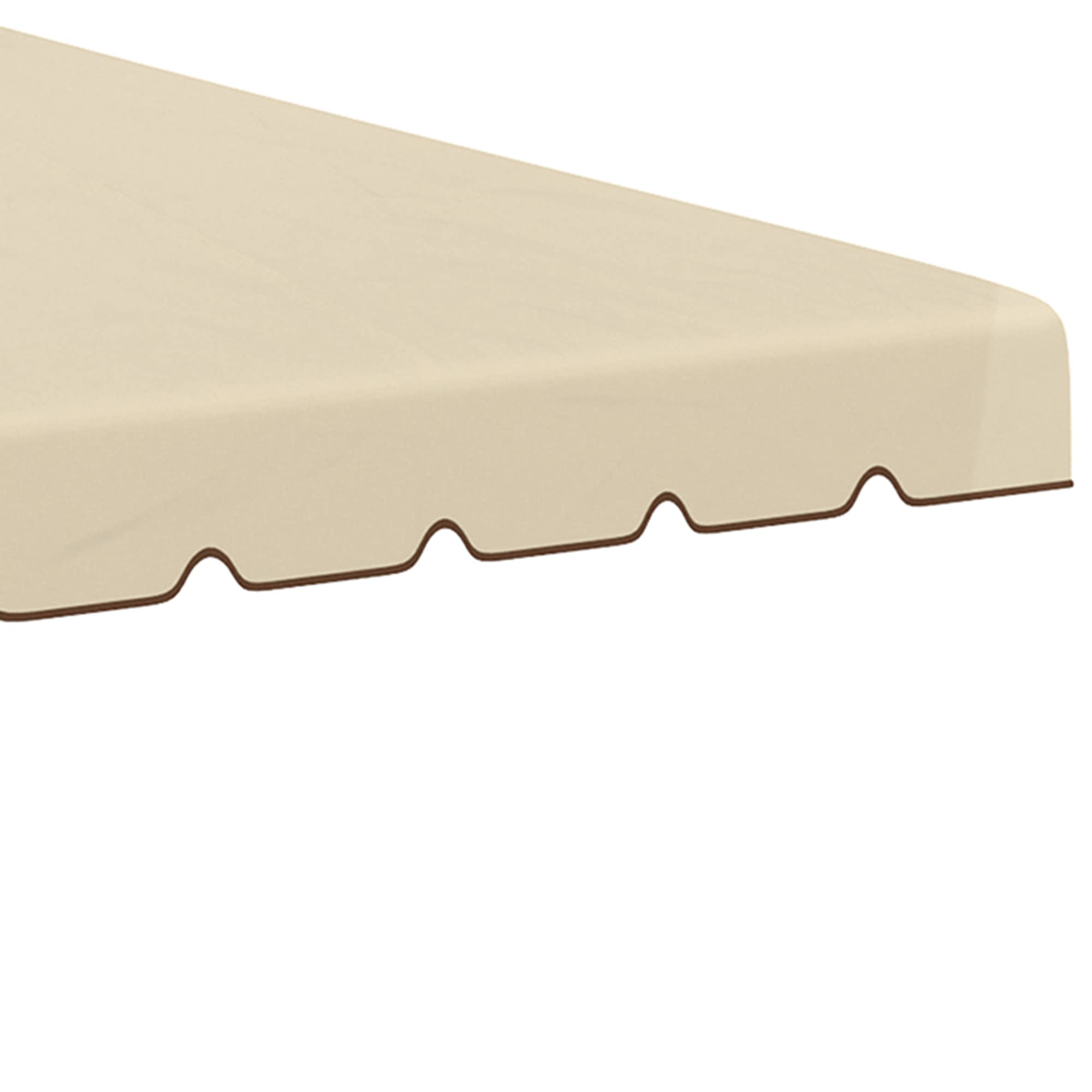 Outsunny Tetto di Ricambio per Gazebo 3x3 m 2 Livelli, Resistente all'Acqua in Poliestere 170g/m², Copertura Beige