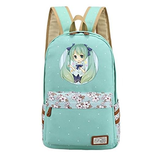 Siawasey Anime Hatsune Miku Vocaloid Cosplay Bookbag Mochila Bolso de escuela