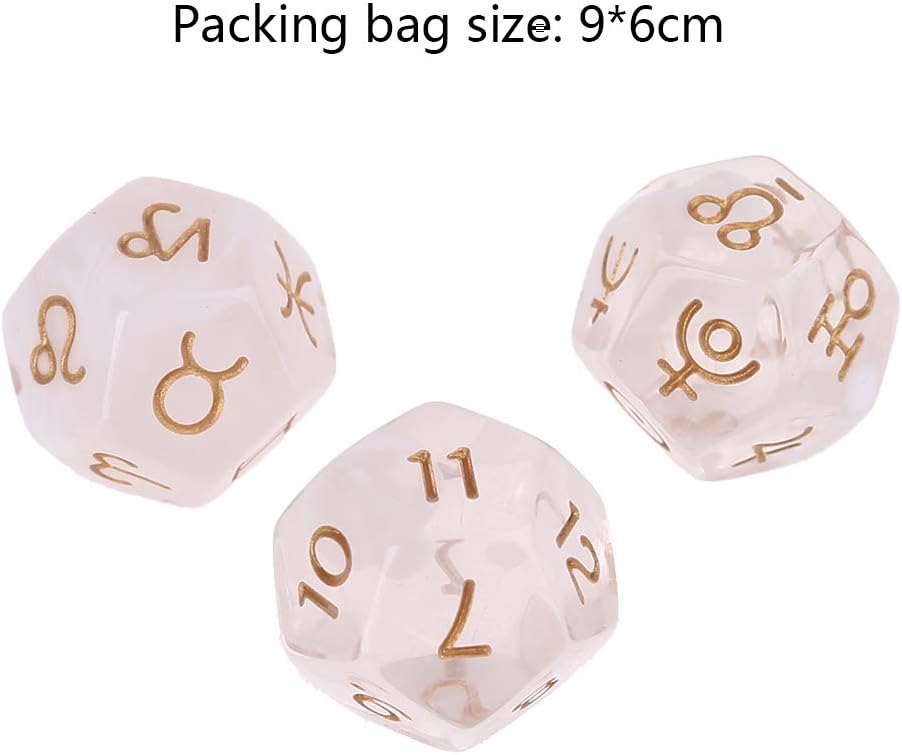 12-Sided Astrological Game Dices for Divination Tarot Cards Entertainment Accessories