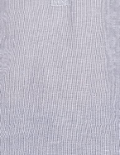 Image of Marks & Spencer Mens Self Design Linen Blend Collared Neck Slim Fit Shirt