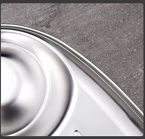 Stainless Steel Chip & Dip Serving Set Dumpling Plate Small Divided Serving Platter For Snack, Chicken Nuggets, Chips Pretzels, Hummus, Appetizers #TOP5