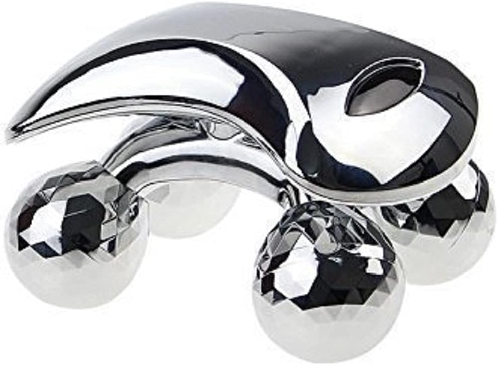 BLUE FERI 4D Roller Massager 360 Rotate 4D Full Body Shape Massager for Face and Body Lifting Wrinkle Remover Roller Massager (Silver)