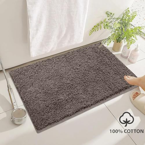 Image of Luxe Home Colosseum Bath Mat 100% Cotton (40x60 cm) Super Soft Non-Slip Bathroom Mat for Bedroom Door (Coffee) Pack of 1