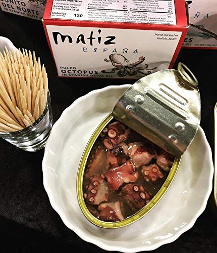 Matiz Pulpo Wild-Caught Pulpo Spanish Octopus In Olive Oil 4.0 Oz, (5 Pack) #TOP4