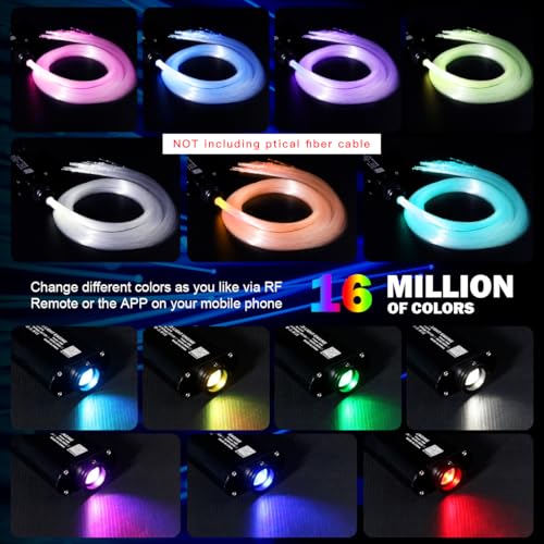 Image of AMKI RGBW 16W Sound Mode Light Source Engine Driver Remote /APP Control Starlight Box Motor for Fiber Optic Star Ceiling Light Kit
