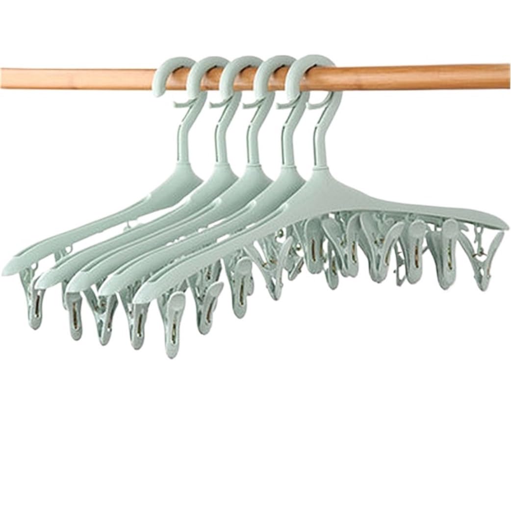 Perchas Armario Vestidor Perchero De Secado por Goteo 5 Uds con 8 Clips para Ropa Calcetines Interior A Prueba Viento Ahorro Espacio Duraderas Ahorra Espacio(D)