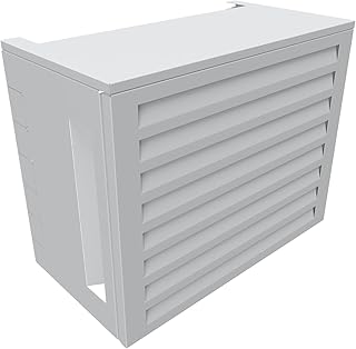 Caché Clim ATOLE de aluminio termolacado – Tamaño 1: H. 80 x L 100 x 54 cm, color blanco