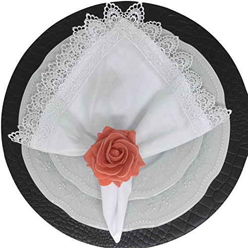 Porta Guardanapo Botão de Rosa EVA (Rosa Envelhecido) - 4 unidades