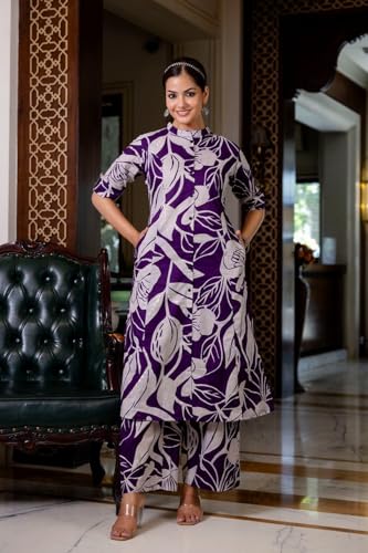 Image of ANNI Designer Women's Rayon Viscose Straight Printed Kurta with Palazzo